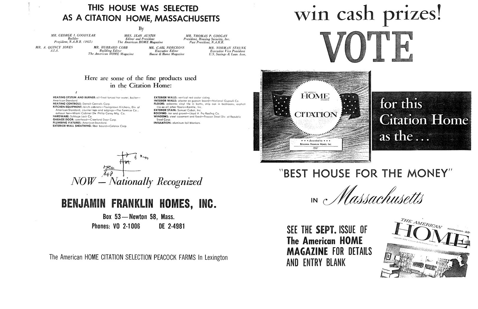 Peacock Farm Home Citation