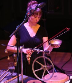 Ruby Washington/The New York TimesVanishing Languages — Leah Scholes of Speak Percussion.