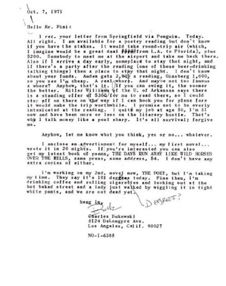 BukowskiLetter