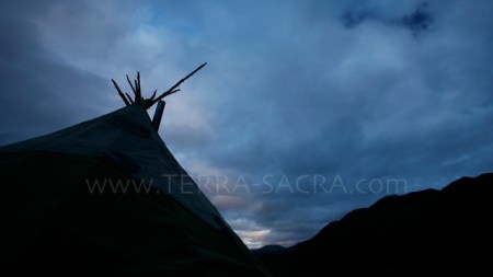 Frame from the short film "Terra Sacra Time Lapses" by Sean F. White
