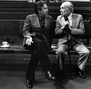 Με τον Jorge Luis Borges