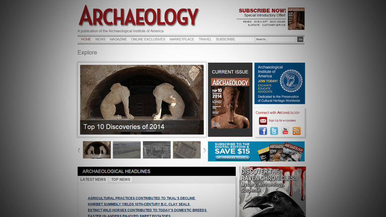 Oι δέκα σημαντικότερες αρχαιολογικές ανακαλύψεις του&nbsp;2014