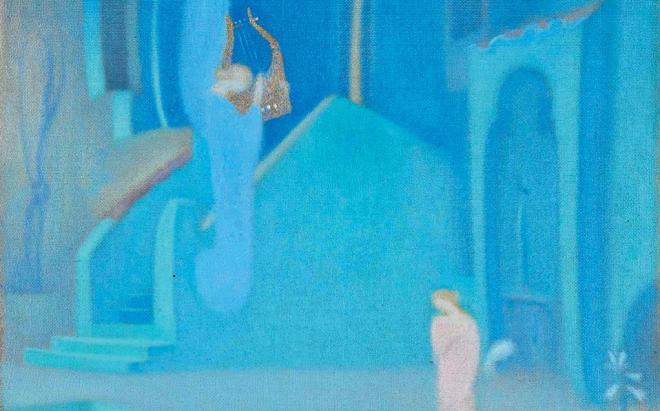 Ο Ευαγγελισμός, 1910 – 1911. Λάδι και στοιχεία φύλλου χρυσού σε καμβά επικολλημένο σε ξύλο.