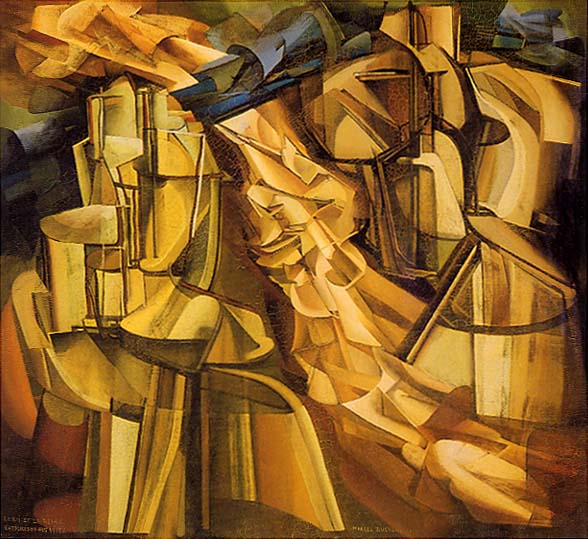 Le Roi et la reine entourés du nus vites 1912 oil