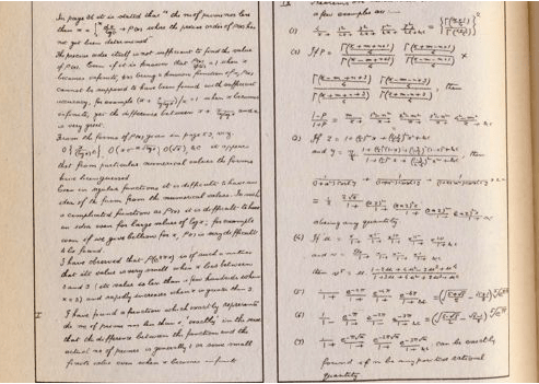 Ramanujans Handwriting