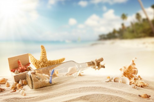 summer-tropical-vacation-sunshine-beach-sand-bottle-message-seashells-starfish-beach-sand-summer-sea-sports-sun-shells-a-letter-in-a-bottle-beach
