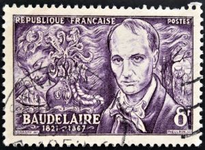 13877238-FRANCE-CIRCA-1951-A-stamp-printed-in-France-shows-Baudelaire-circa-1951-Stock-Photo