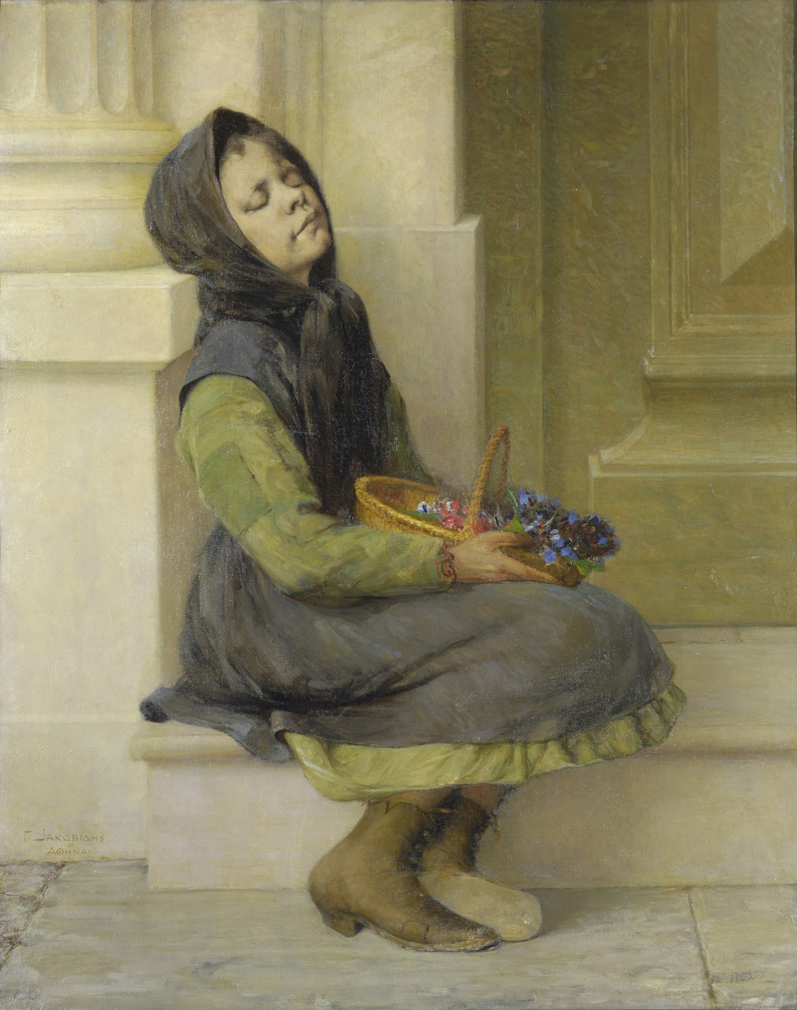 Γεώργιος Ιακωβίδης, Η κοιμισμένη ανθοπώλης ή Η προσφυγοπούλα_p.jpg