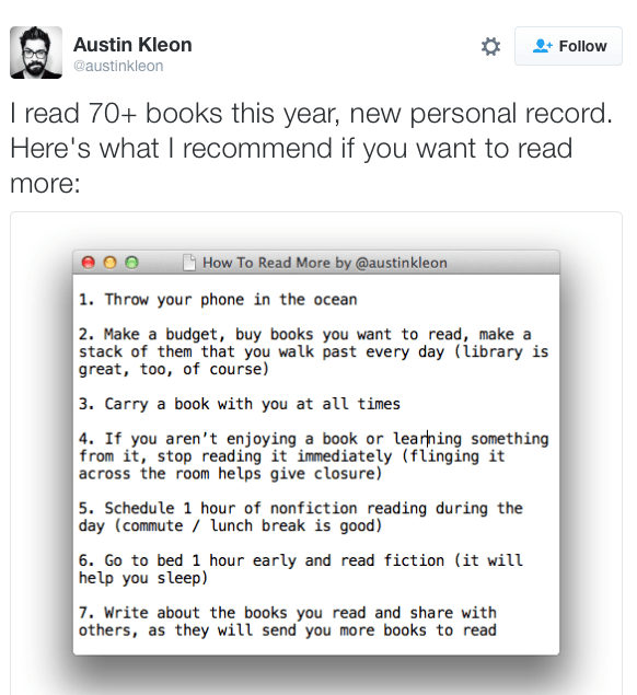 kleon-reading-tips